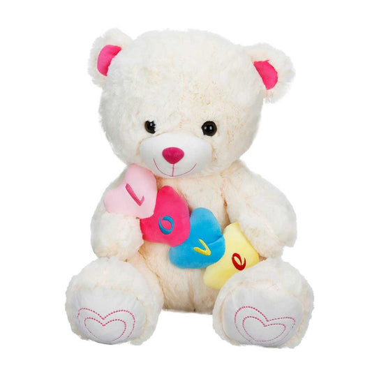 S00001526 PELUŞ AYI OTURAN 4 KALPLİ 48CM -SUN