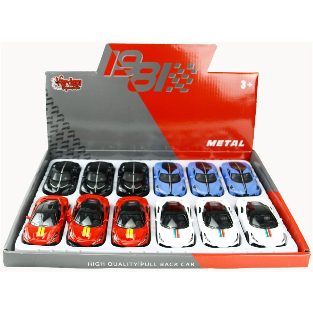 WK-6643-06S ÇB 1:43 ŞERİTLİ SPOR ARABA -VRD