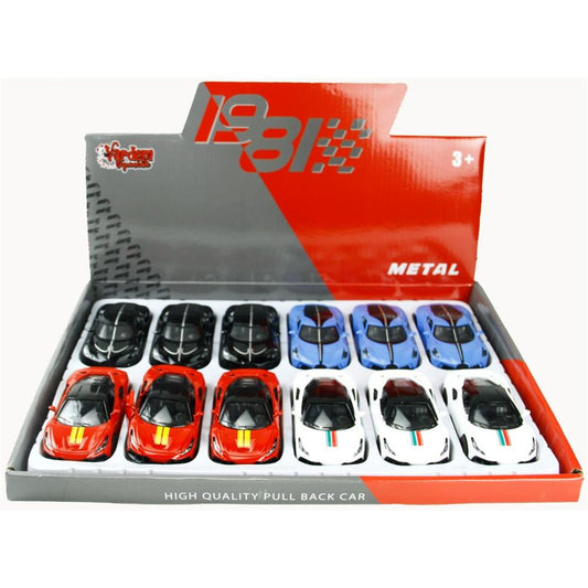 WK-6643-06S ÇB 1:43 ŞERİTLİ SPOR ARABA -VRD