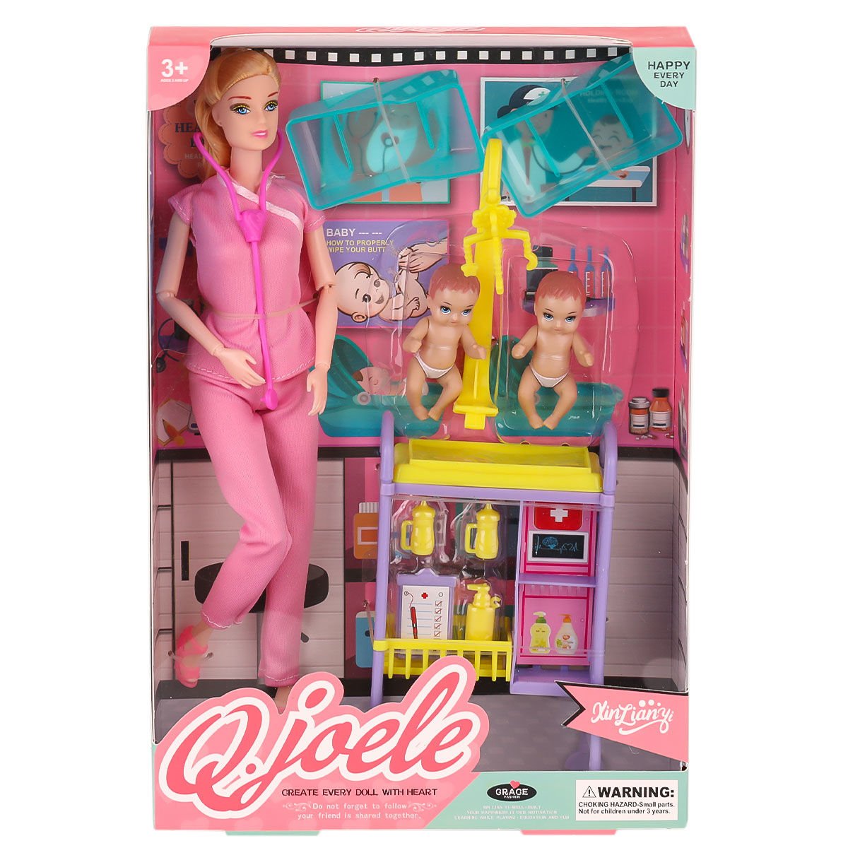 L5748J Çocuk Bakıcısı Hemşire Bebek  Oyun Seti -Canem Oyuncak