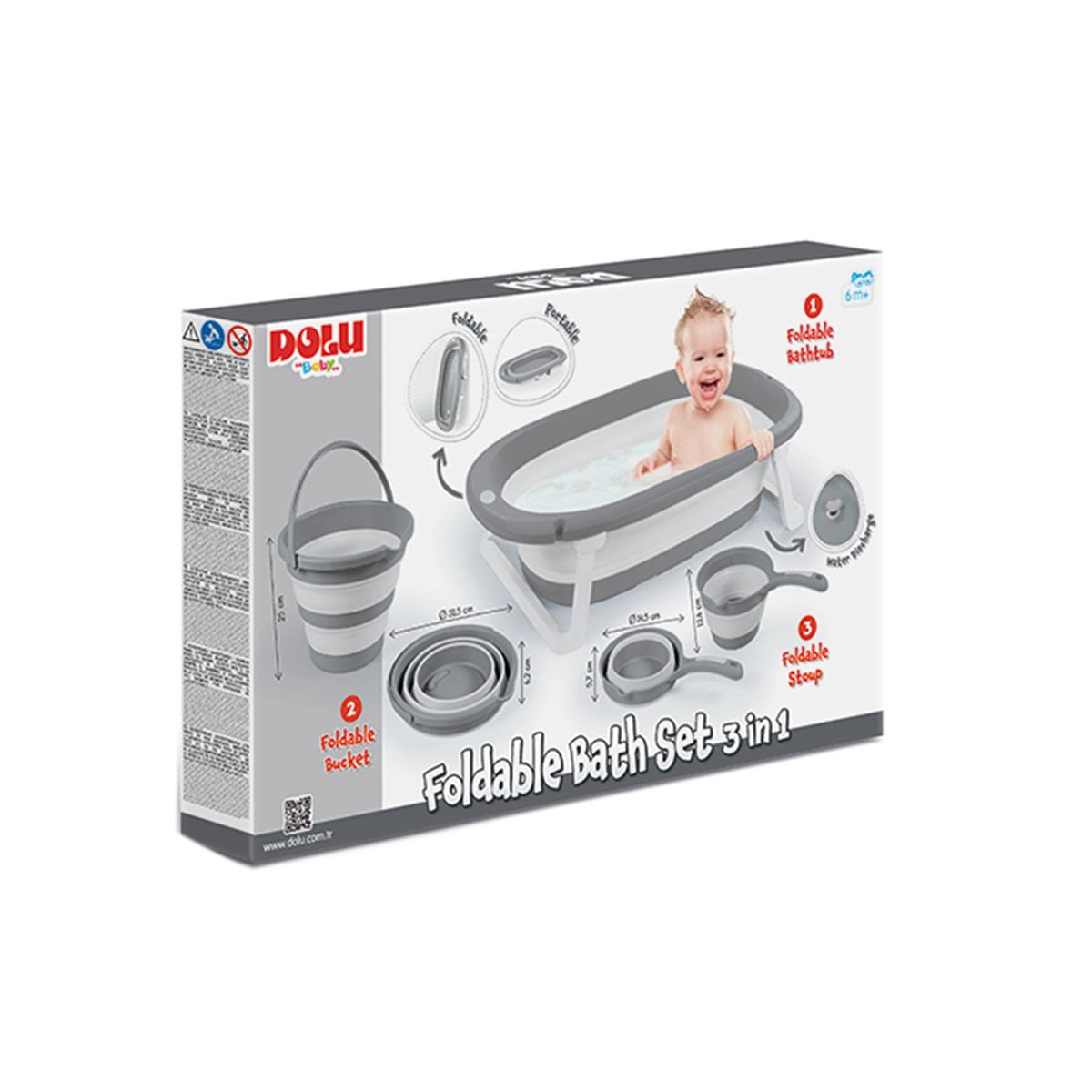 7368 Katlanabilir 3ü 1 Araba Banyo Seti -Dolu Oyuncak