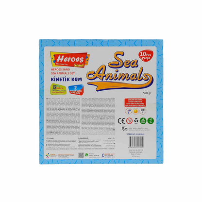 KUM-040 500GR HEROES KİNETİK KUM DENİZ HAYVANLI KALIPLI SET