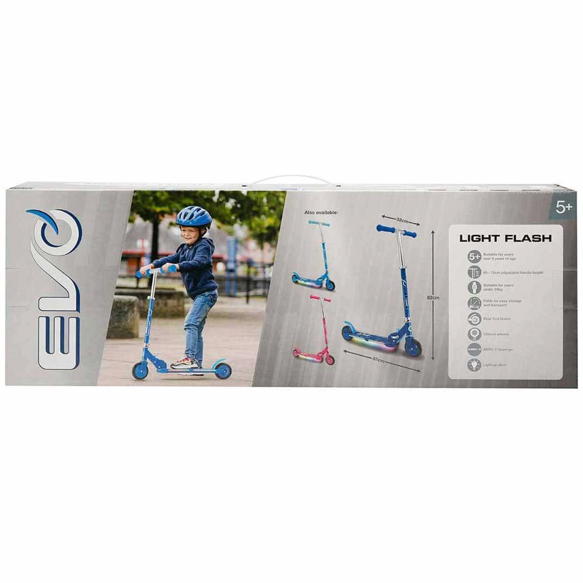 Evo 2 Tekerlekli Flash Işıklı Mavi Scooter