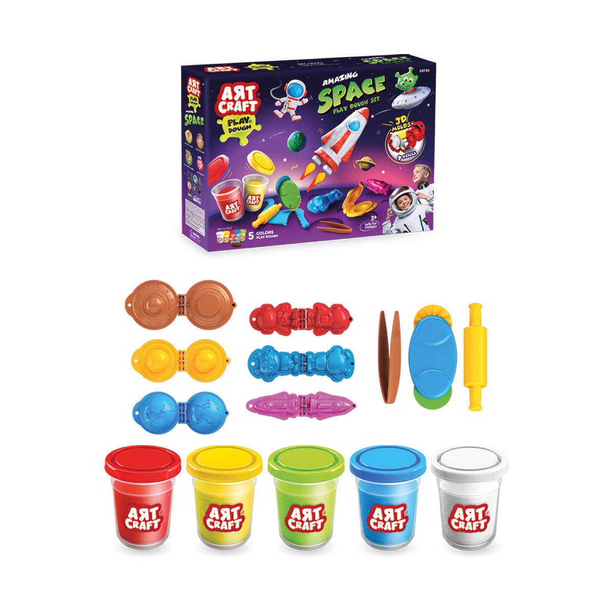 03733 İNANILMAZ UZAY OYUN HAMUR SET 380 GR