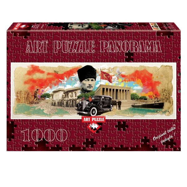 4476 Art Puzzle Atatürk Kolajı 1000 Parça Panorama Puzzle