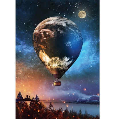 5013 Ay'a Yolculuk 1000 Parça NEON Puzzle -Art Puzzle