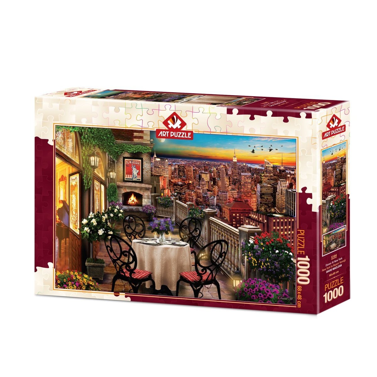 5184 Art Puzzle New York'ta Akşam Yemeği 1000 Parça Puzzle