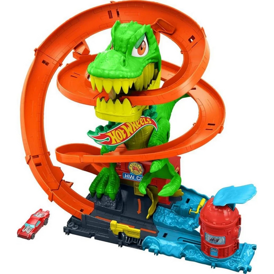 Hot Wheels T-Rex ve İtfaiye İstasyonu Oyun Seti