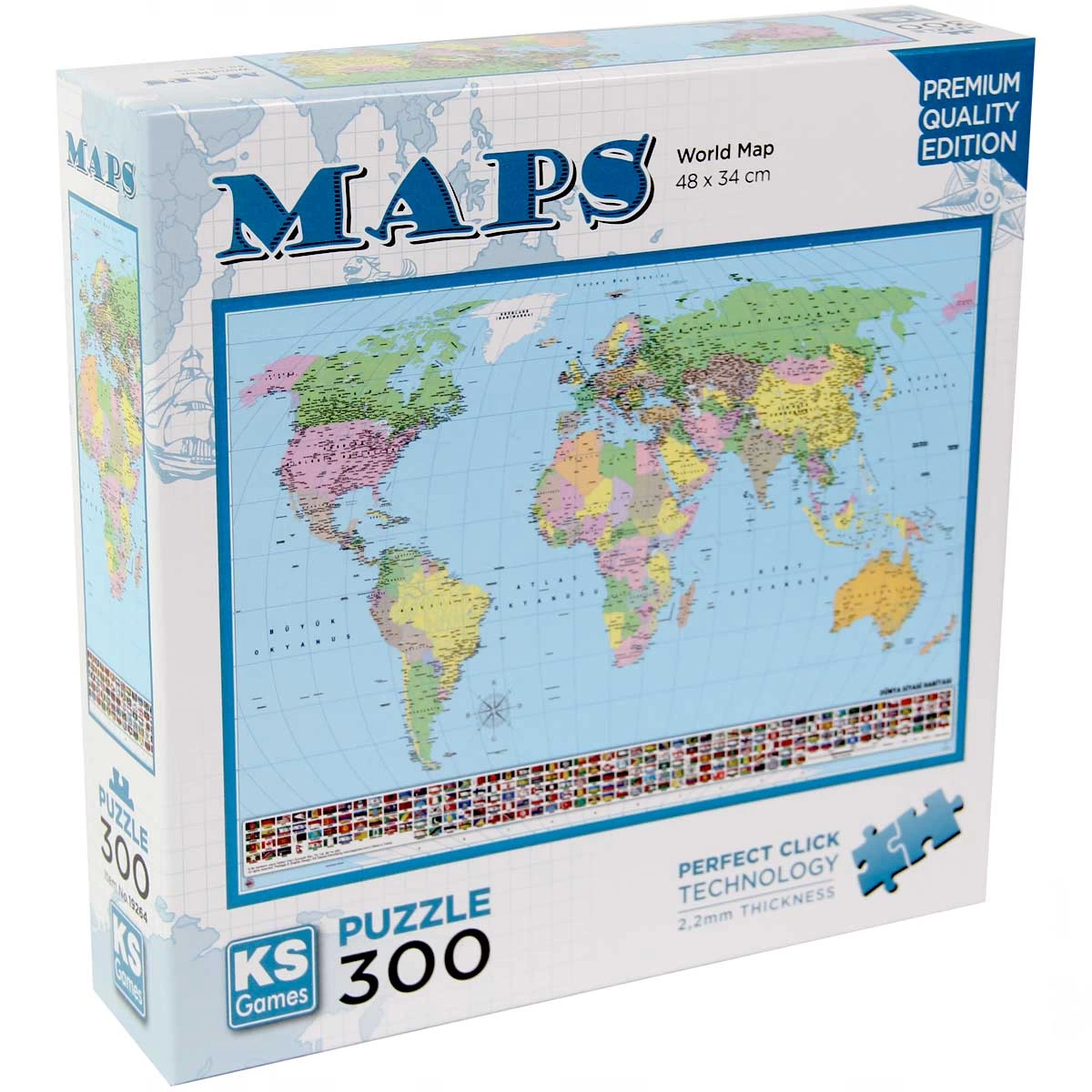 KS Games World Map Puzzle 300 Parça