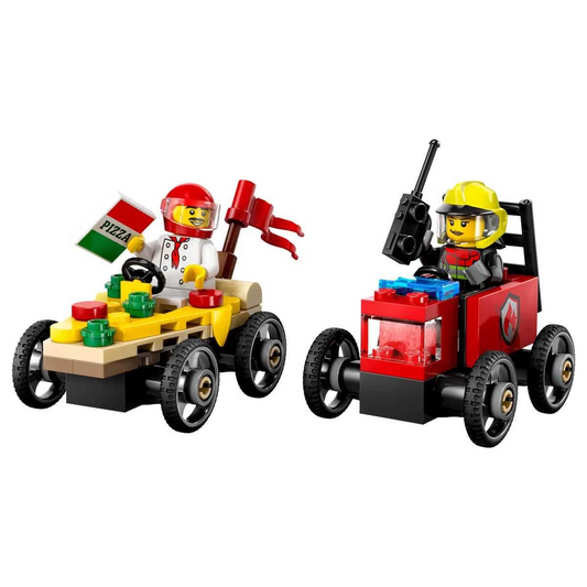 LEGO City Pizza Arabası İtfaiye Kamyonuna Karşı Yarış Arabası Paketi 60458