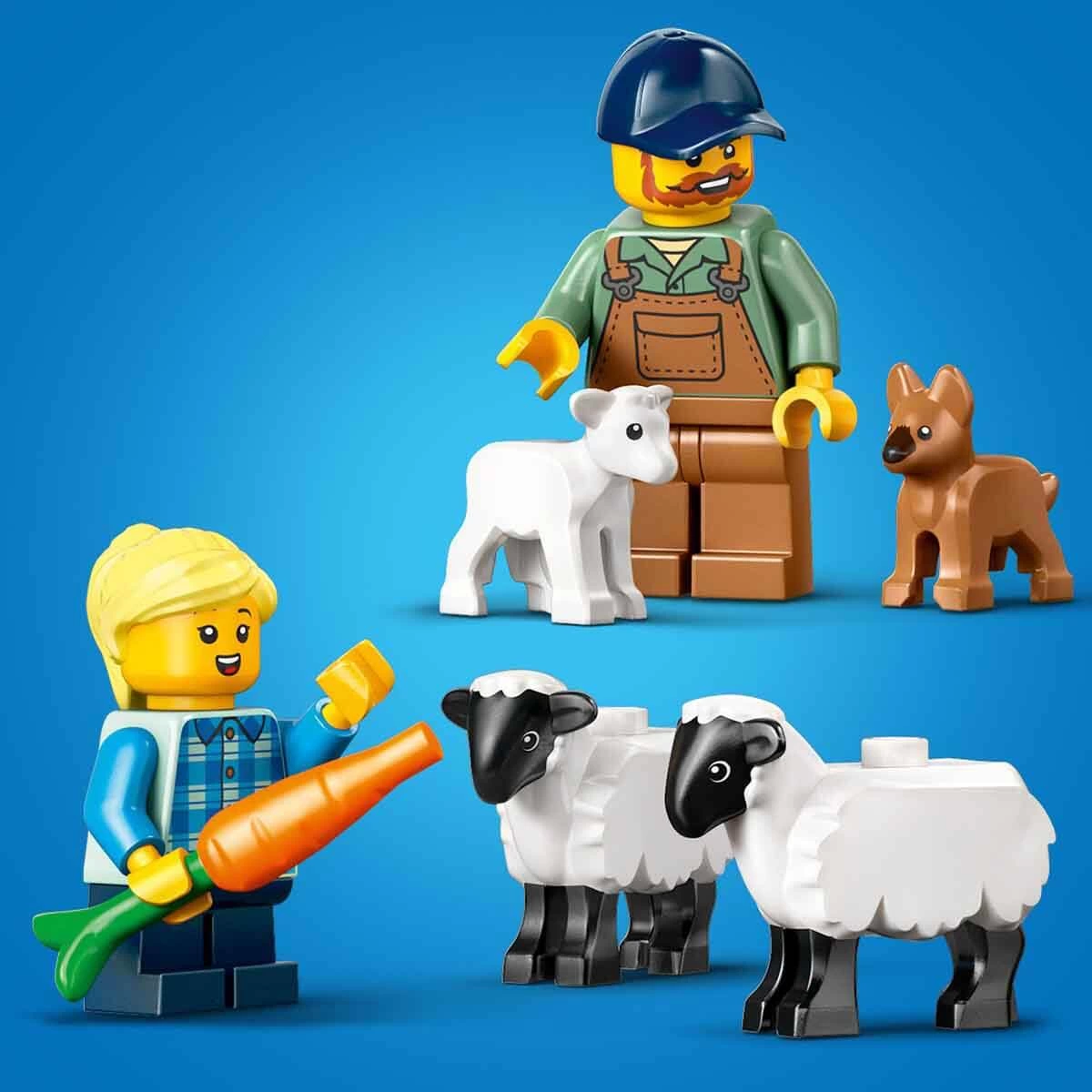 LEGO City Römorklu Kırmızı Çiftlik Traktörü ve Koyun 60461