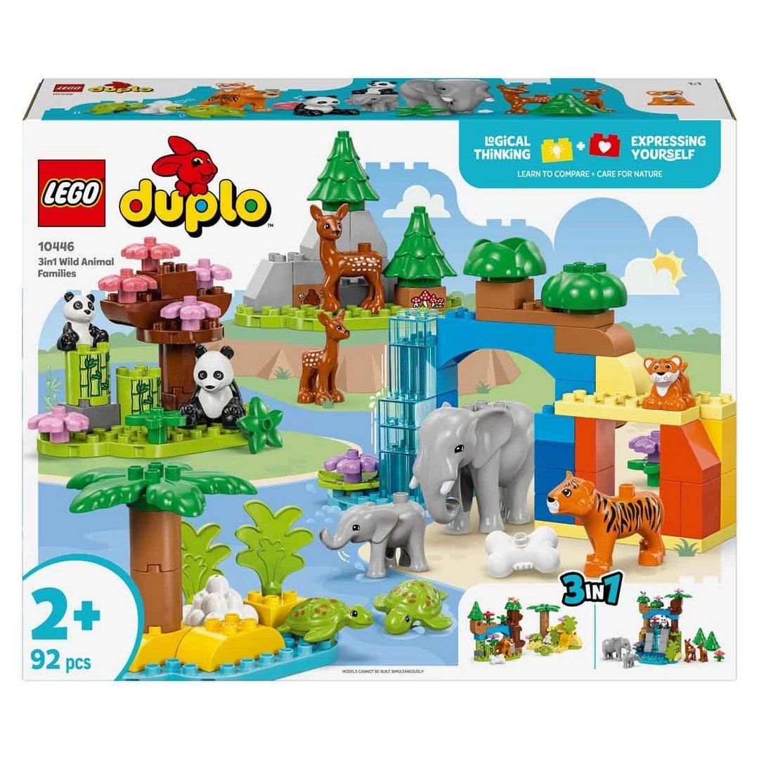 LEGO DUPLO Kasabası 3’ü 1 Arada Vahşi Hayvan Aileleri 10446