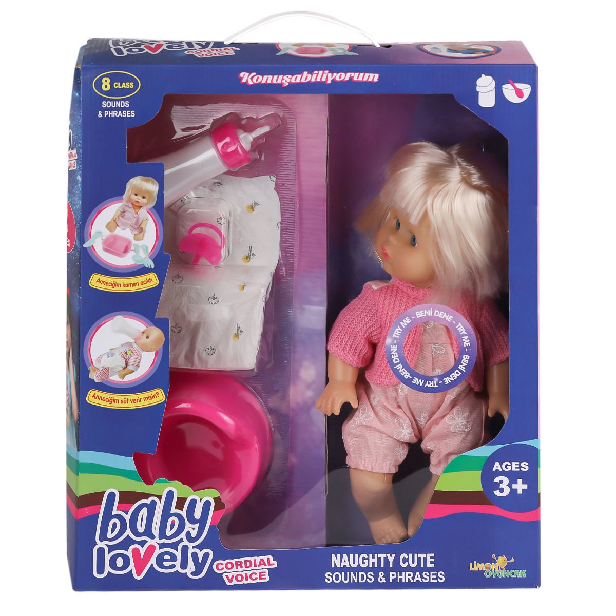 LMN203 Altını Islatan Kız Bebek -Limon Oyuncak