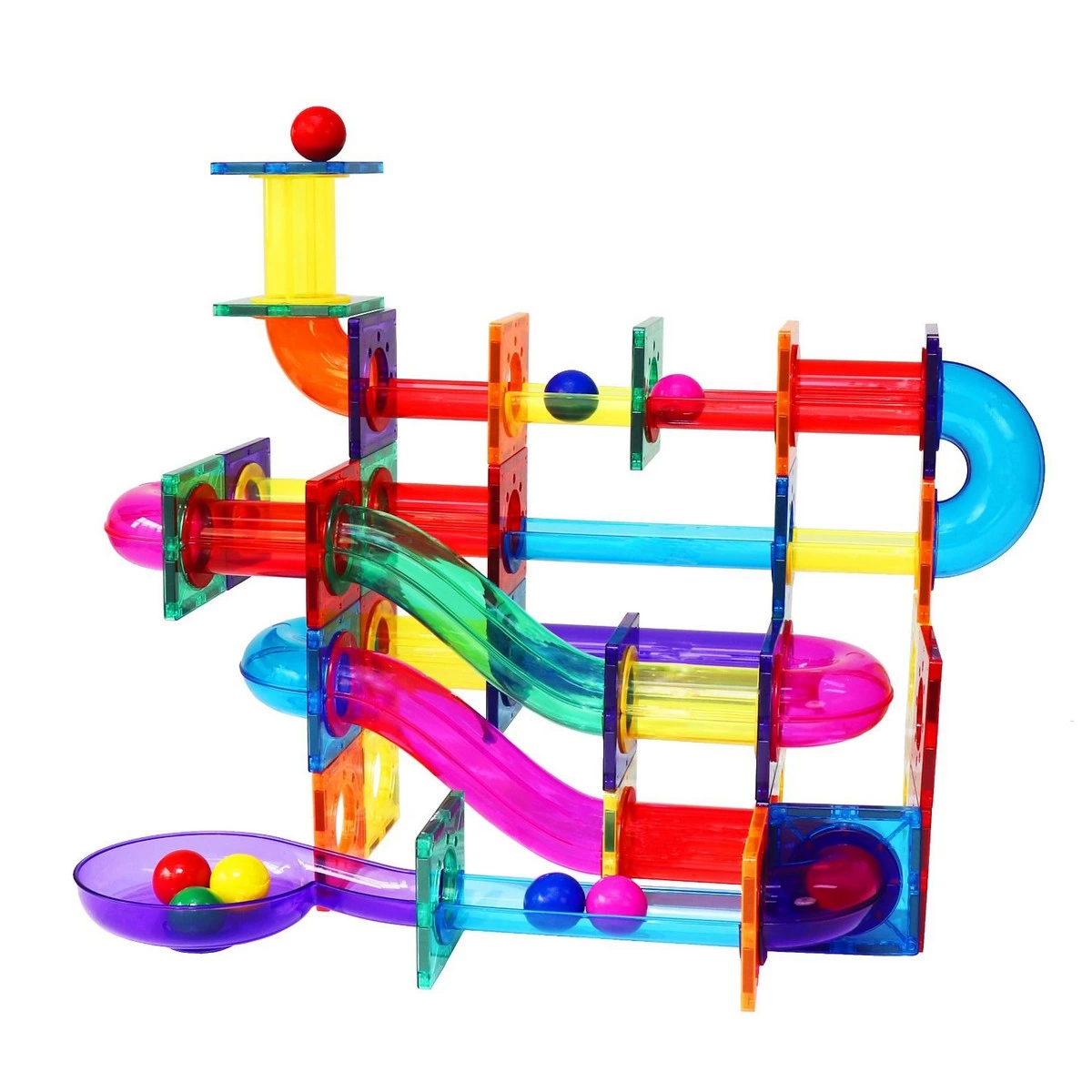 Magnescape Magnetic Tiles Marble Run Building Block 106 Parça