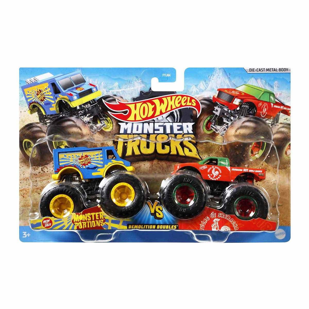 FYJ64 Hot Wheels Monster Trucks Güçlü İkili 1:64 Arabalar