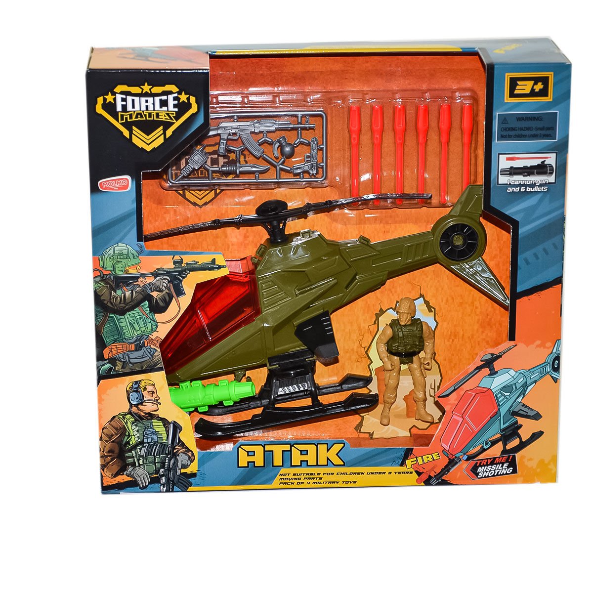 ML521 Forcamates Helikopter Asker Seti - Molmo Oyuncak