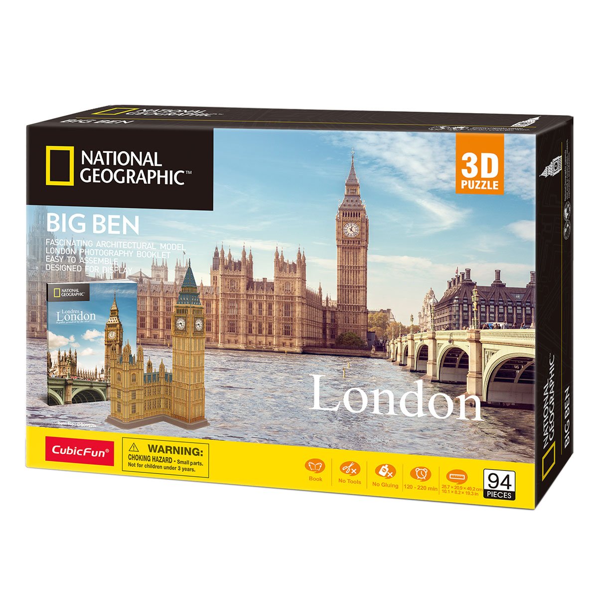 DS0992 Cubic Fun National Geographic Serisi Big Ben 94 parça / 3 Boyutlu Puzzle