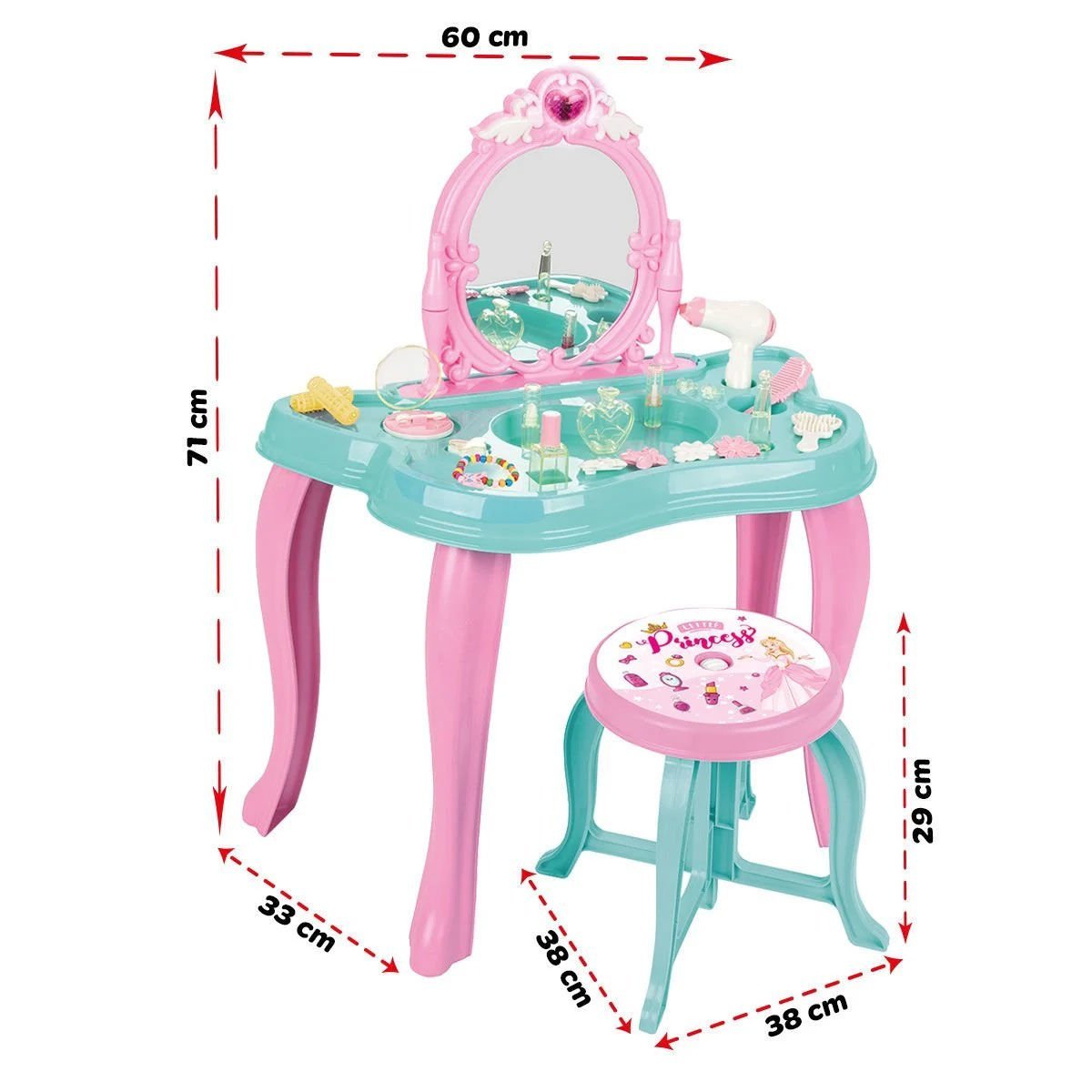 06 048 Pilsan Sihirli Kelebek Makyaj Masası Pembe