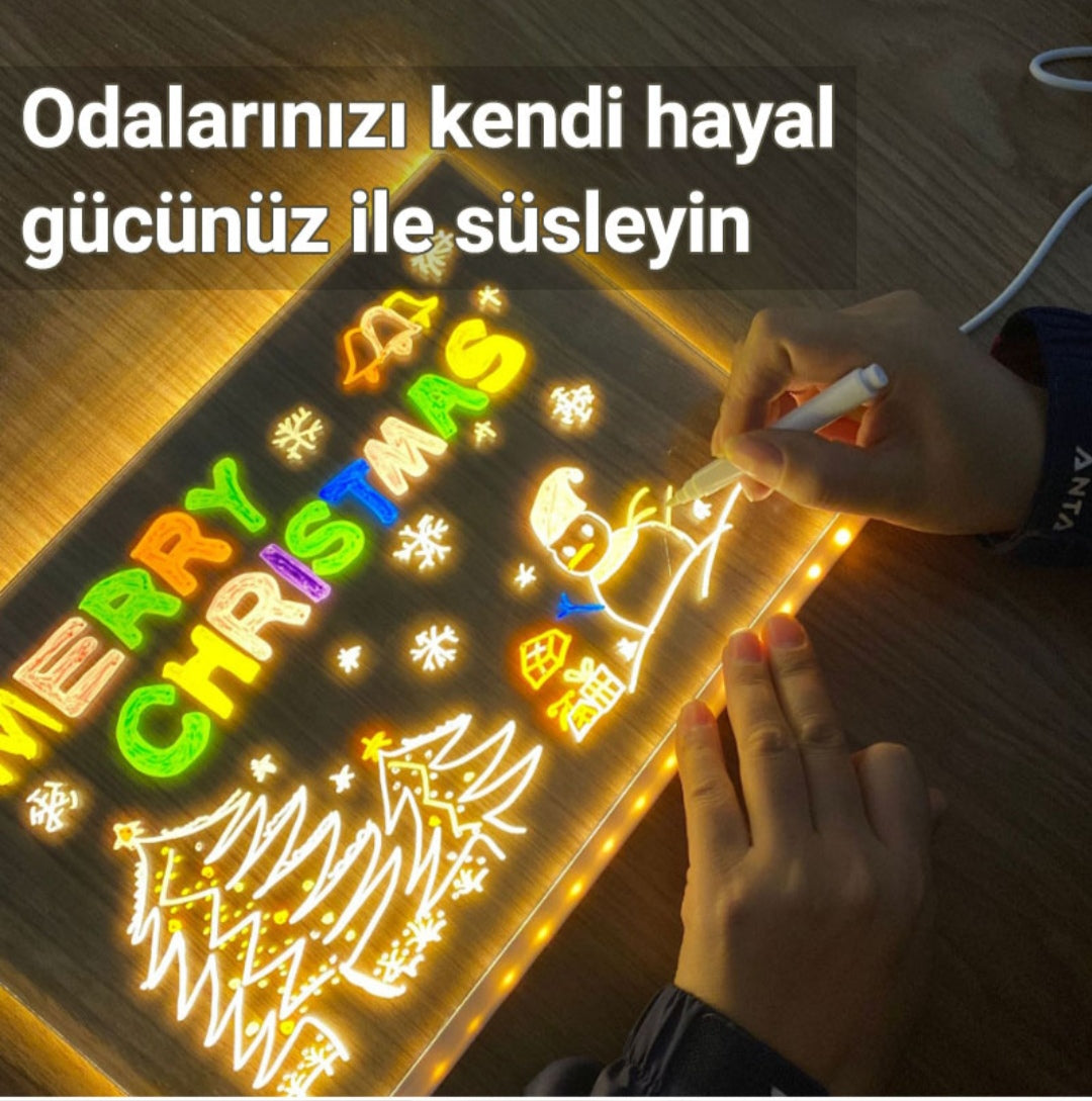 🎨  Sihirli  Led Işıklı Çizim Panosu