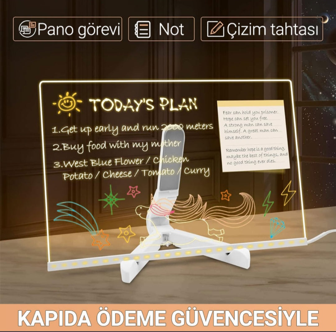 🎨  Sihirli  Led Işıklı Çizim Panosu