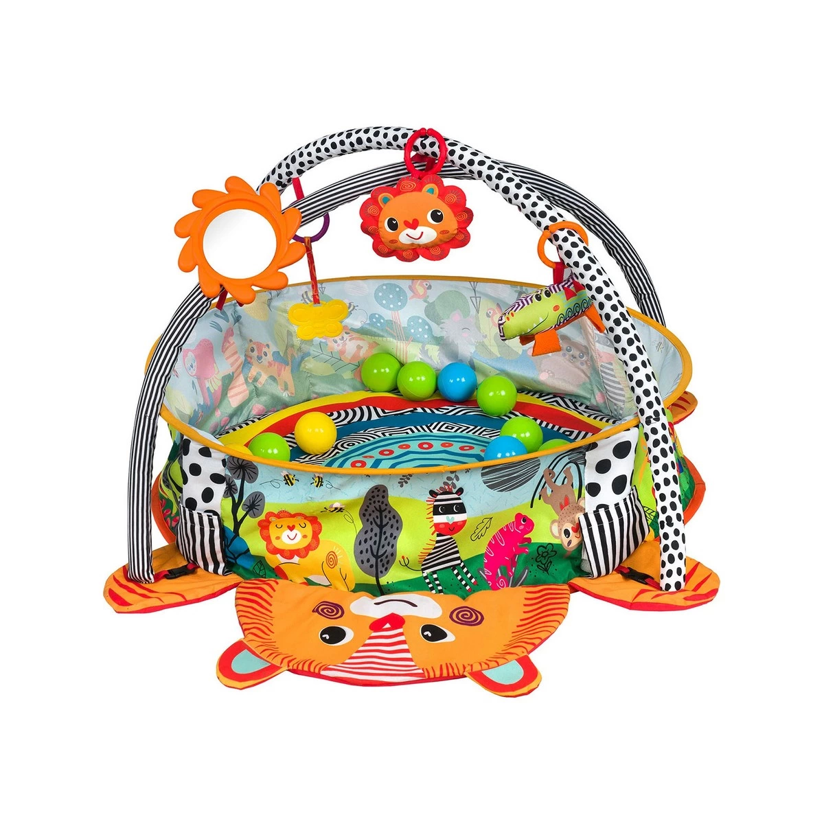 Sevimli Aslan Top Havuzuna Dönüşen Aktivite Merkezi & Oyun Halısı Renkli