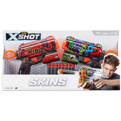 X-Shot Skins Flux 2'li Blaster 16 Dartlı