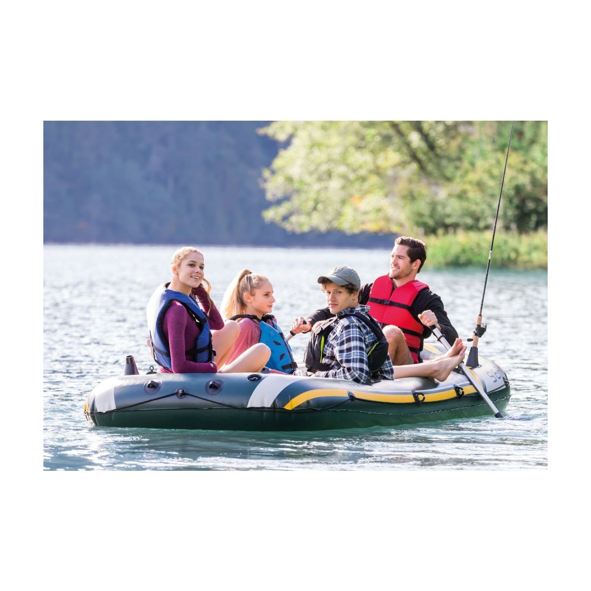 IB68351 Intex Seahawk 4 Bot Set (Kürek Ve Pompa) 351x145x48 cm