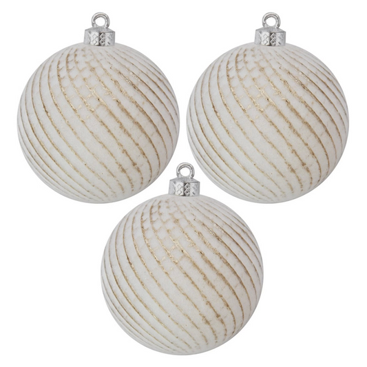 Yılbaşı Ağaç Süsleme Topu 3'lü Pvc Kutu 8 cm