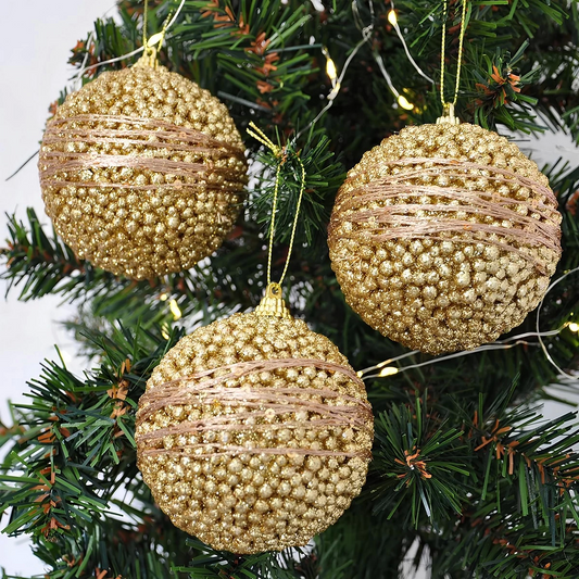 Yılbaşı Ağaç Süsleme Topu 3'lü Pvc Kutu 8 cm